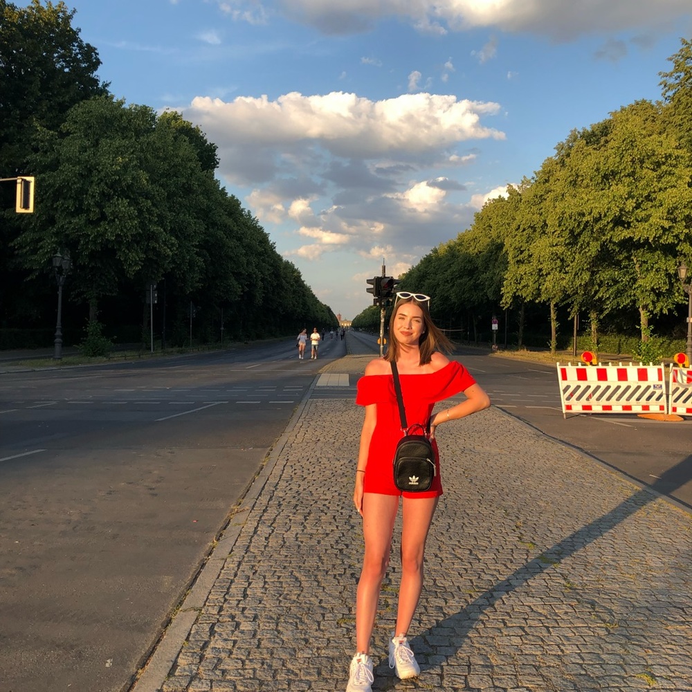 Red jumpsuit